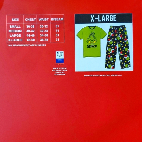 NIB: 🤵♂UNISEX🙍♀️GRINCH PAJAMA SET ✨️BONUS: GRINGH SOCKS✨️ - Picture 4 of 8